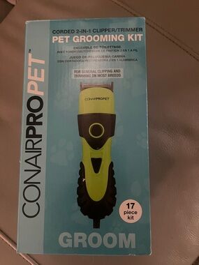Conair Pro Pet  2-in-1 Clipper/Trimmer -17 piece kit. NIB